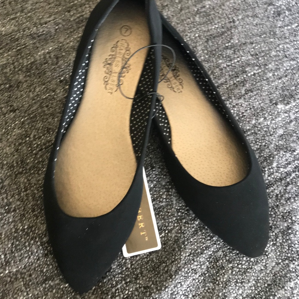 Faux Suede Pointed Flats